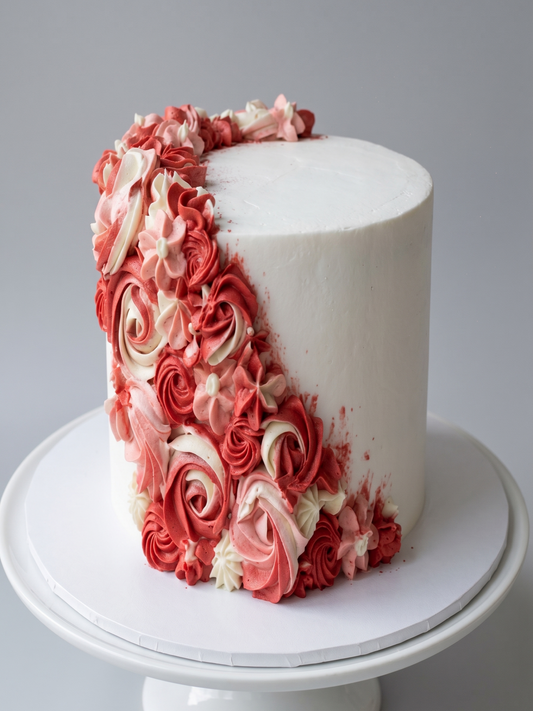 BA-095 Red & Pink Cascading Flowers