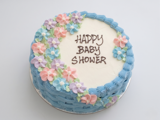 BS-027 Blue Flower Basket