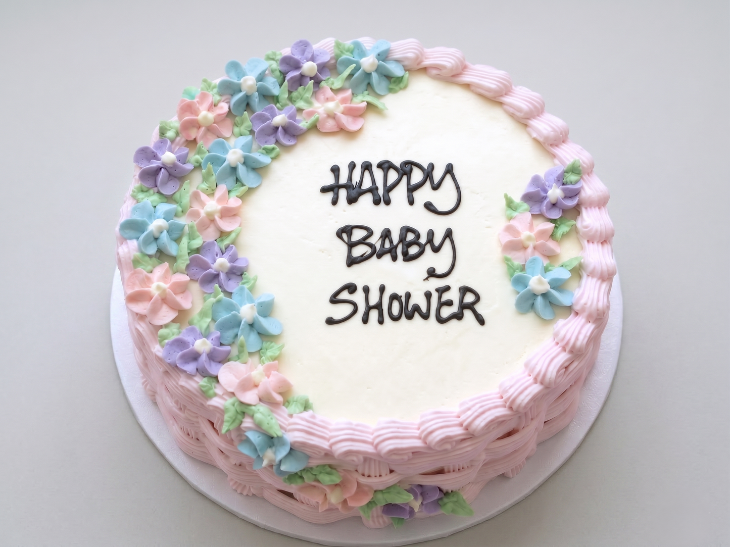 BS-028 Pink Flower Basket