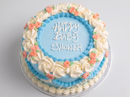 BS-031 Blue Background with Pink Roses
