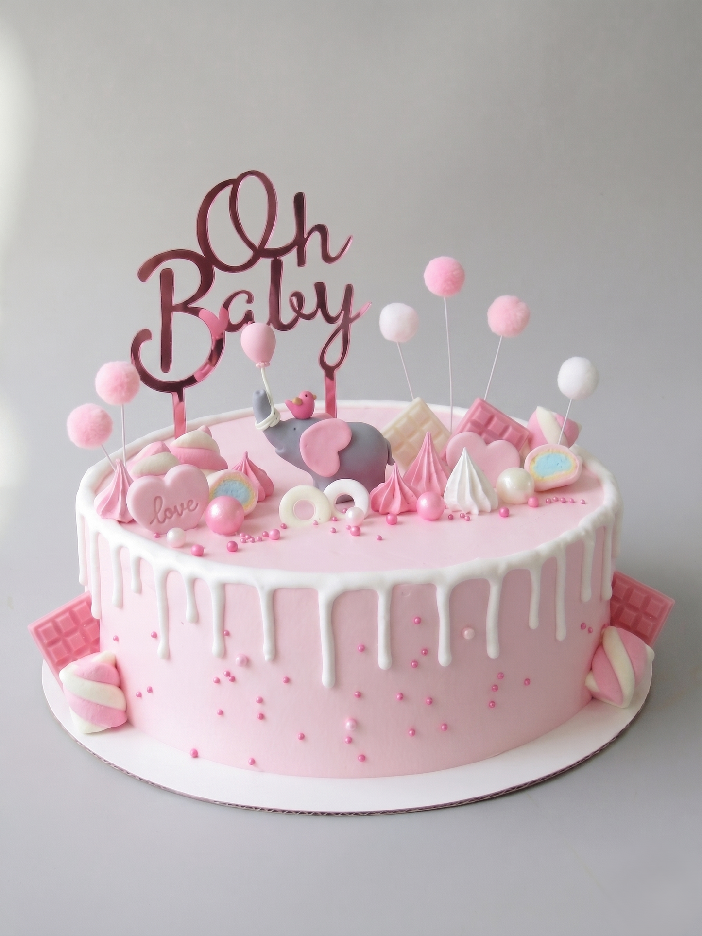 BS-134 Pink Elephant Baby Girl  #3