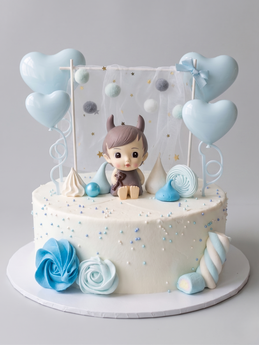 BS-143 Baby Boy with Muslin Curtain