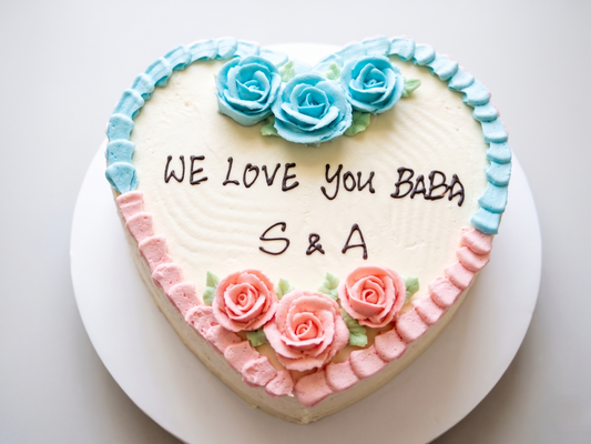 BS-209 Heart Shaped Blue & Pink Roses
