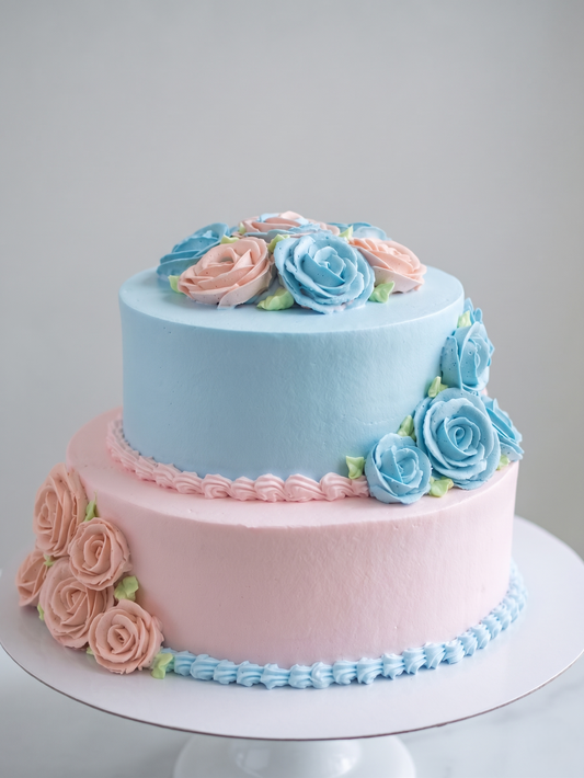 BS-242 Pink & Blue Roses