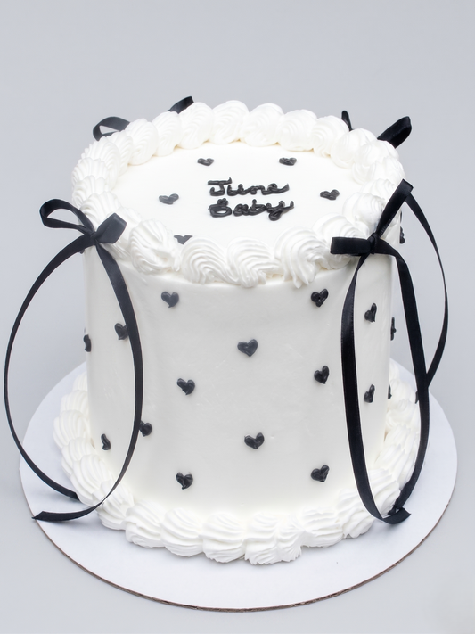 BS-320 Black Ribbon with Love Hearts
