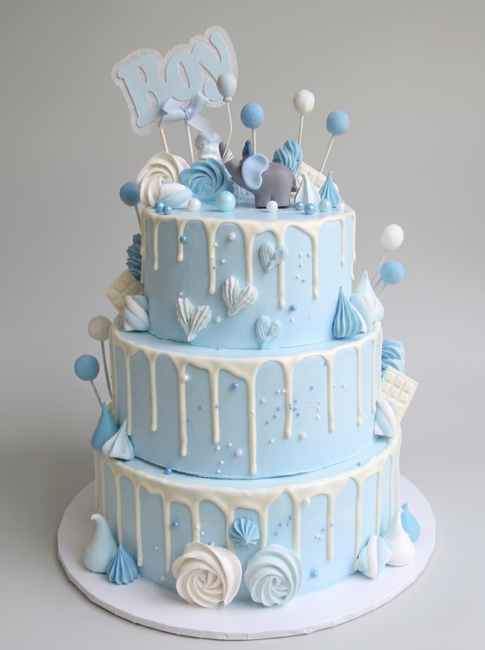 BS-483  3 Tier Blue Elephant