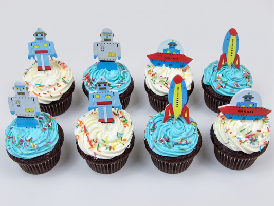 CP-158 Robots & Spaceship Pick Cupcake
