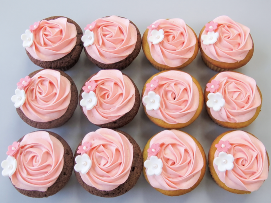 CP-210 Roses With Flowers Cupcake