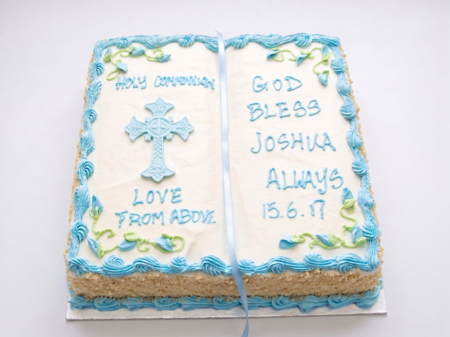 RE-115 Blue Bible Shaped Communion #3