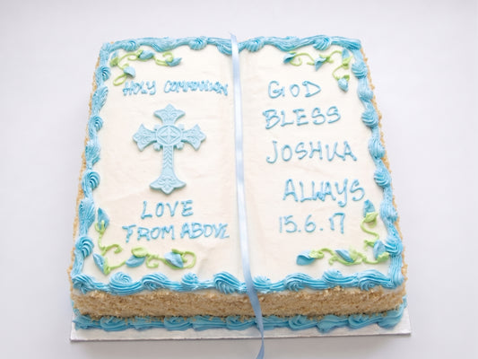 RE-115 Blue Bible Shaped Communion #3