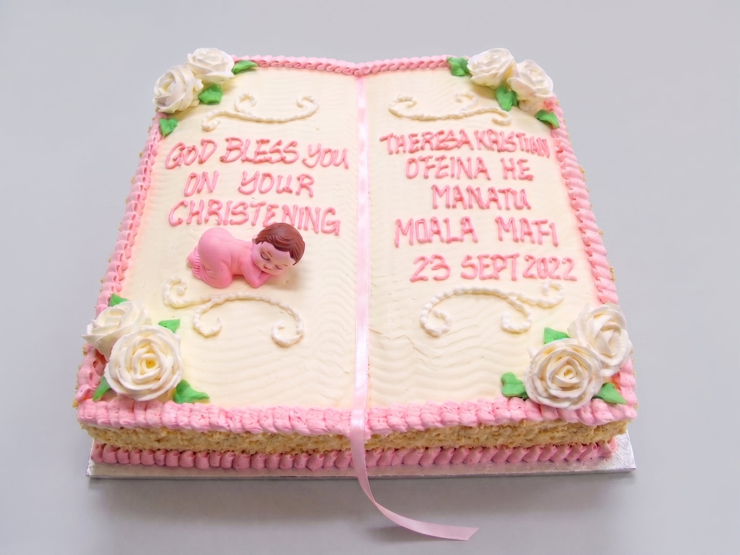 RE-120 Pink Bible Shaped Christening #5