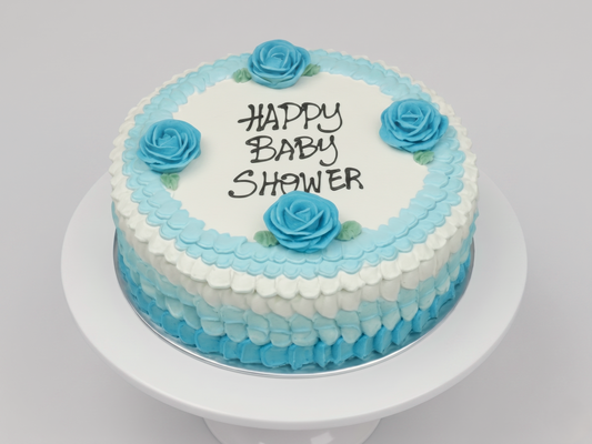 SD-011 Blue Petal ombre with Roses