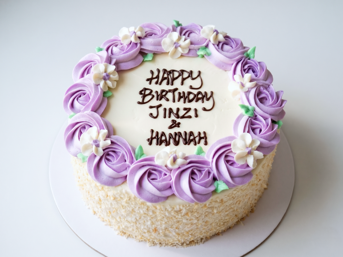 SD-051 Purple Rosy Border with White Blossoms