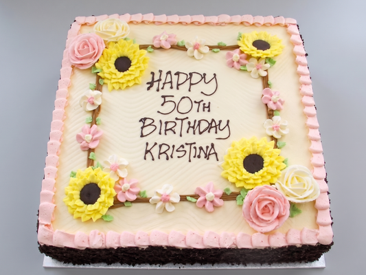 SD-228 Sunflowers with Pink Flowers
