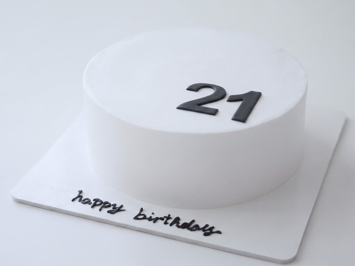 VI-010 Pure White Cake with Numbers