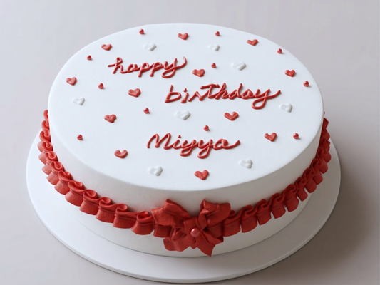 VI-011 Vintage Cake #11 Pure White with Hearts