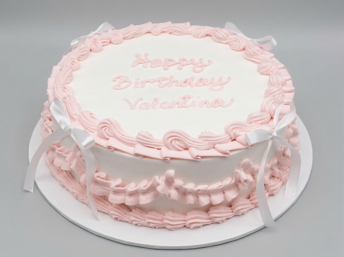 VI-020 Vintage Pink with Pink Piping+ Ribbon