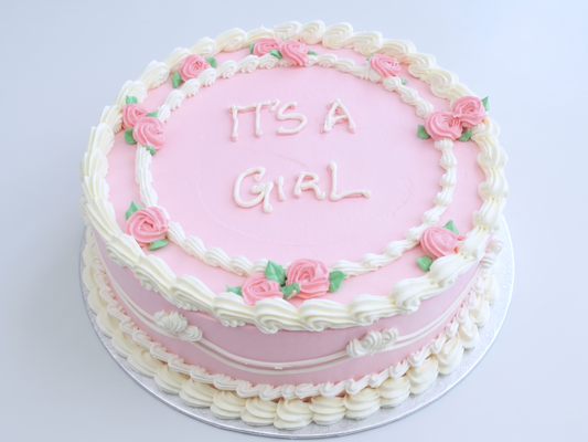 VI-023 Vintage Cake #23 Pink with Roses