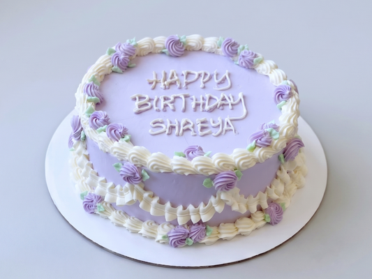 VI-030 Vintage Cake #30 Purple Roses
