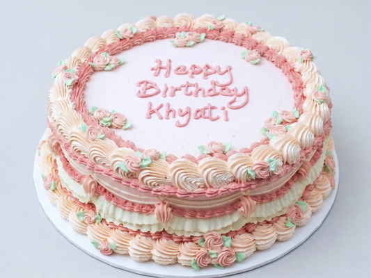 VI-035 Vintage Cake #35  Pink Vintage cake