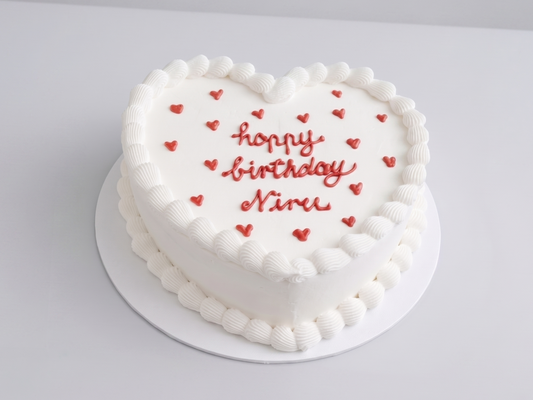 VI-102 Pure White Heart Shaped with Little Hearts