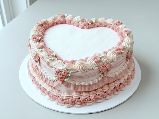VI-123 Pink Heart Shaped Vintage