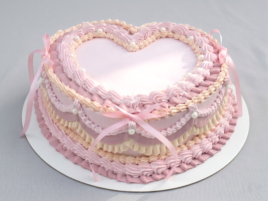 VI-126 Pink Heart Shaped with Ribbon