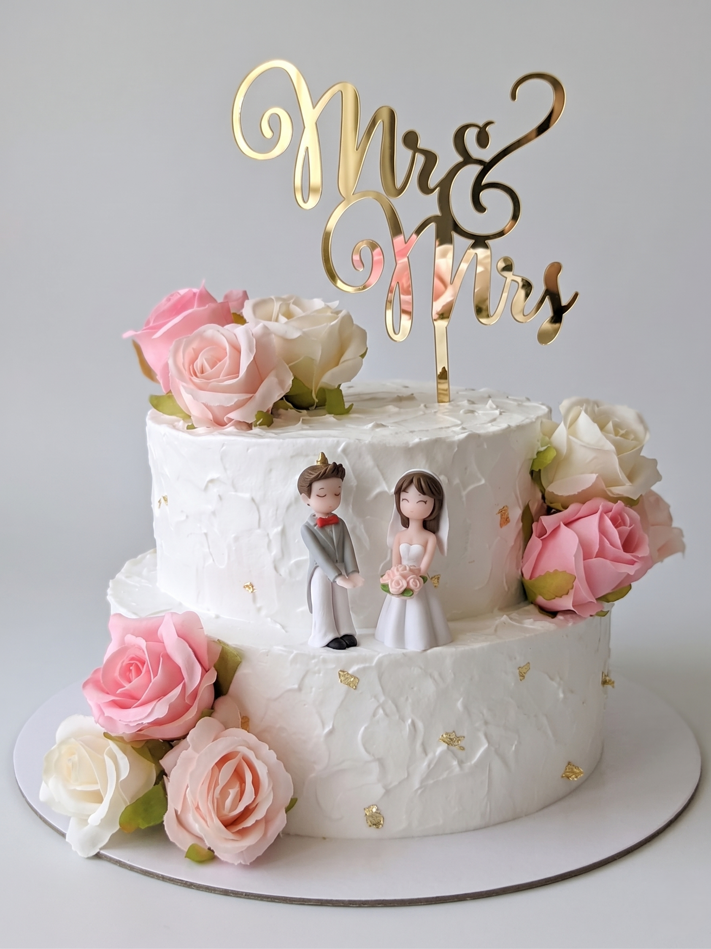 WC-107 Silk Roses with Bride & Groom