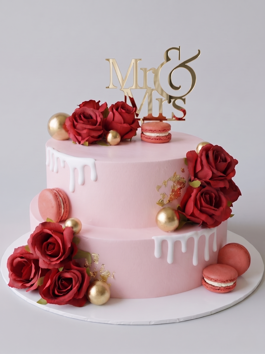 WC-108 Red Roses with Macarons