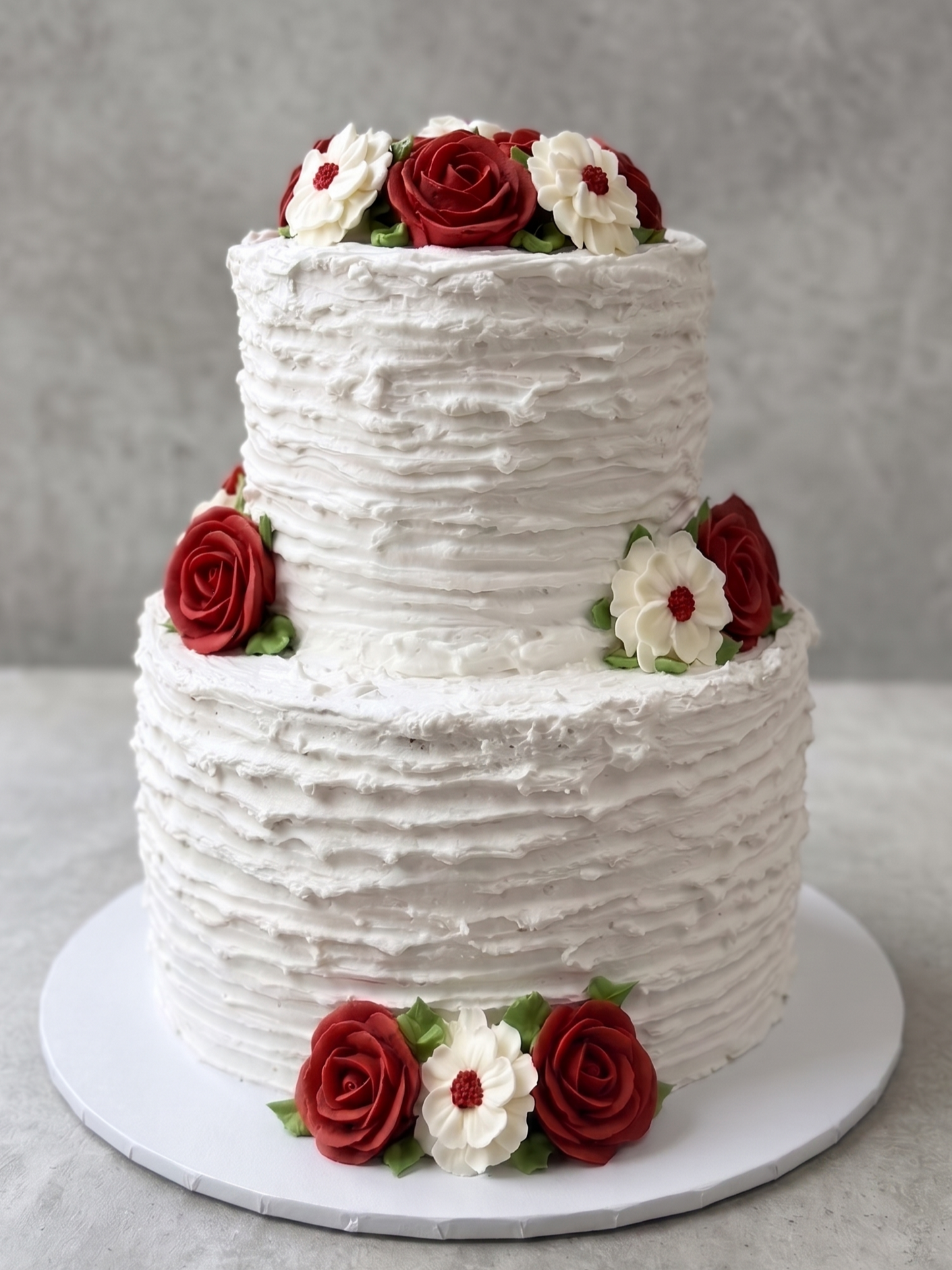WC-203 2 Tier Double Height Floral #3 Cake