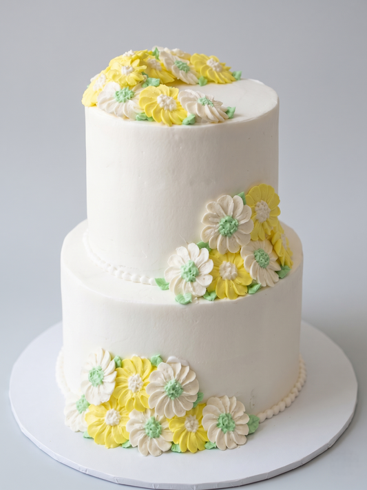 WC-211 2 Tier Double Height Floral #11 Cake