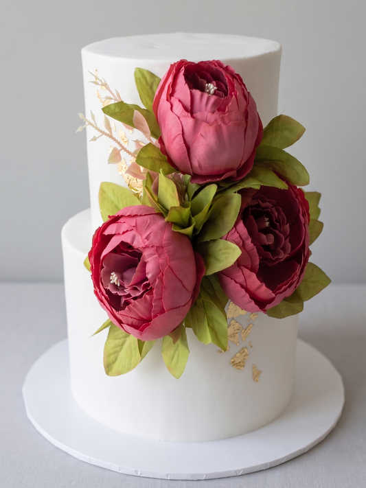 WC-230  2 Tier Double Height Peony #1 Cake
