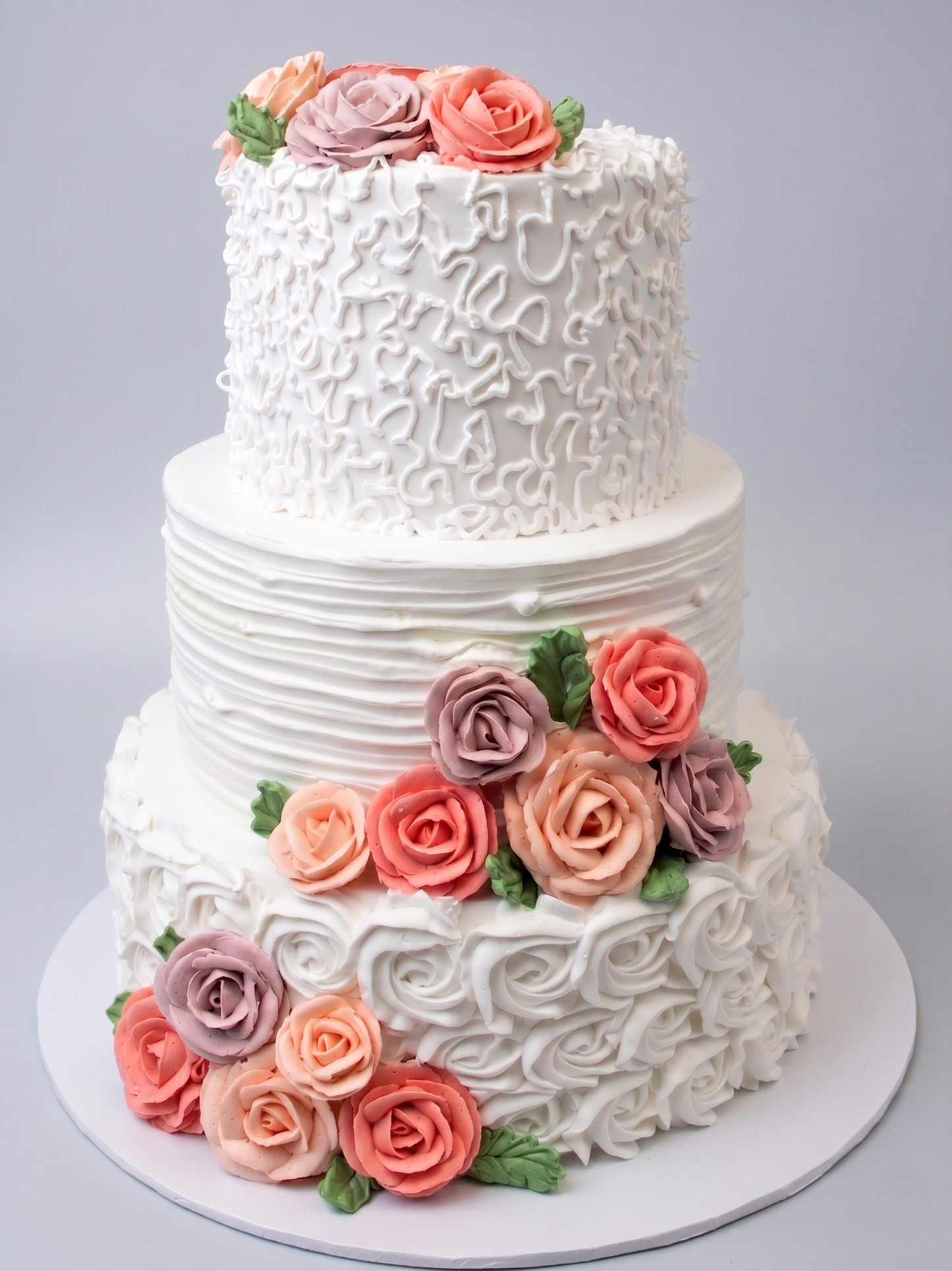 WC-408 3 Tier Double Height Floral #8 Cake