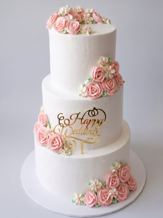 WC-411 3 Tier Double Height Floral #11 Cake
